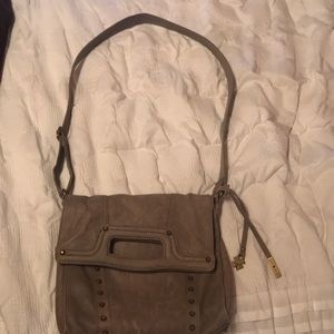 Grey Lucky brand across the body purse